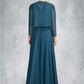 Hadassah A-Line V-neck Floor-Length Chiffon Lace Mother of the Bride Dress With Beading Sequins DE126P0015004