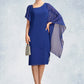 Sanaa Sheath/Column V-neck Knee-Length Chiffon Mother of the Bride Dress With Beading Sequins DE126P0015013