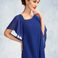 Sanaa Sheath/Column V-neck Knee-Length Chiffon Mother of the Bride Dress With Beading Sequins DE126P0015013