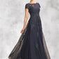 Emilia A-Line Scoop Neck Floor-Length Tulle Lace Mother of the Bride Dress With Beading DE126P0015029