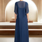 Jasmine A-Line Square Neckline Asymmetrical Chiffon Lace Mother of the Bride Dress DE126P0015034