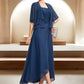 Jasmine A-Line Square Neckline Asymmetrical Chiffon Lace Mother of the Bride Dress DE126P0015034