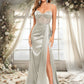 Amara Trumpet/Mermaid Sweetheart Sweep Train Stretch Satin Prom Dresses DEP0025836