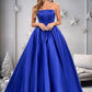 Mckenna Ball-Gown/Princess Straight Floor-Length Satin Prom Dresses DEP0025831