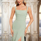 Khloe Trumpet/Mermaid Square Floor-Length Chiffon Bridesmaid Dress DEP0025808