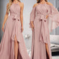 Gwendolyn A-line Halter Floor-Length Chiffon Bridesmaid Dress DEP0025821