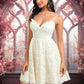 Addyson A-line V-Neck Short Lace Homecoming Dress DEP0025708