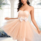 Karsyn Ball-Gown/Princess Sweetheart Short Tulle Homecoming Dress With Bow DEP0025719