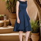 Ana A-line Scoop Knee-Length Satin Homecoming Dress With Cascading Ruffles DEP0020595