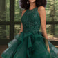 Tiffany Ball-Gown/Princess Scoop Short/Mini Lace Tulle Homecoming Dress With Sequins DEP0020537