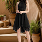 Lila A-line Scoop Asymmetrical Chiffon Homecoming Dress With Pleated DEP0020513