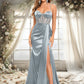 Amara Trumpet/Mermaid Sweetheart Sweep Train Stretch Satin Prom Dresses DEP0025836