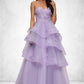 Taniyah Ball-Gown/Princess Sweetheart Floor-Length Tulle Prom Dresses With Beading Sequins DEP0022204