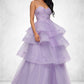 Taniyah Ball-Gown/Princess Sweetheart Floor-Length Tulle Prom Dresses With Beading Sequins DEP0022204