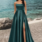 Aria Ball-Gown/Princess Sweep Train Satin Prom Dresses DEP0022207