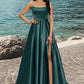 Aria Ball-Gown/Princess Sweep Train Satin Prom Dresses DEP0022207