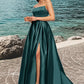 Aria Ball-Gown/Princess Sweep Train Satin Prom Dresses DEP0022207