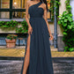 Lindsey A-line Asymmetrical Sweep Train Chiffon Prom Dresses With Pleated DEP0022212