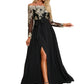 Brenna Jacquard Off the Shoulder Elegant A-line Polyester Maxi Dresses DEP0022248