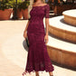 Erika Boat Neck Elegant Trumpet/Mermaid Lace Maxi Dresses DEP0022251