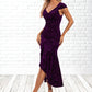 Elva Flower Sweetheart Elegant Trumpet/Mermaid Velvet Asymmetrical Dresses DEP0022284