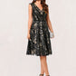 Isabel A-line V-Neck Knee-Length Lace Sequin Cocktail Dress With Sequins DEP0022289