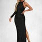 Isabell High Neck Elegant Sheath/Column Jersey Maxi Dresses DEP0022290