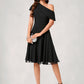 Veronica A-line One Shoulder Knee-Length Chiffon Cocktail Dress With Ruffle DEP0022309