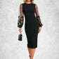 Daniela Scoop Elegant Sheath/Column Polyester Dresses DEP0022312