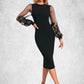 Daniela Scoop Elegant Sheath/Column Polyester Dresses DEP0022312