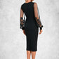 Daniela Scoop Elegant Sheath/Column Polyester Dresses DEP0022312