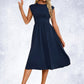 Courtney Scoop Elegant A-line Polyester Asymmetrical Dresses DEP0022345