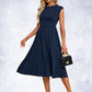 Courtney Scoop Elegant A-line Polyester Asymmetrical Dresses DEP0022345