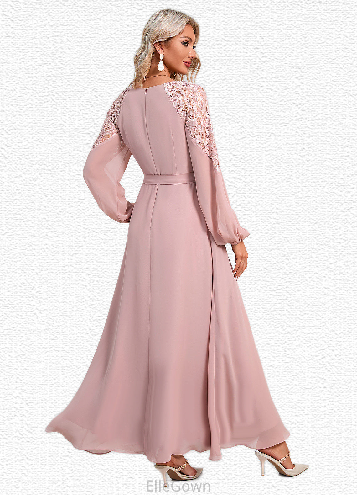 Miya V-Neck Elegant A-line Chiffon Dresses DEP0022360