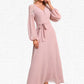 Miya V-Neck Elegant A-line Chiffon Dresses DEP0022360