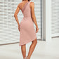 Belen Sequins One Shoulder Elegant Sheath/Column Polyester Asymmetrical Midi Dresses DEP0022362