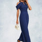 Esme Flower Jacquard Off the Shoulder Elegant Jumpsuit/Pantsuit Chiffon Lace Maxi Dresses DEP0022372