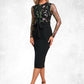 Kaelyn Scoop Elegant Sheath/Column Polyester Dresses DEP0022374