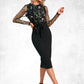 Kaelyn Scoop Elegant Sheath/Column Polyester Dresses DEP0022374