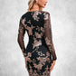 Gracie Sequins V-Neck Elegant Sheath/Column Sequin Mini Dresses DEP0022379