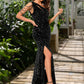 Lucile Sequins One Shoulder Sheath/Column Sequin Dresses DEP0022390