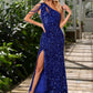 Lucile Sequins One Shoulder Sheath/Column Sequin Dresses DEP0022390