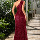 Lucile Sequins One Shoulder Sheath/Column Sequin Dresses DEP0022390