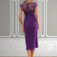 Shayna Pleated V-Neck Elegant Sheath/Column Polyester Asymmetrical Dresses DEP0022391