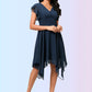 Asia A-line V-Neck Tea-Length Chiffon Cocktail Dress DEP0022409