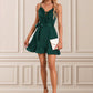 Eileen Appliques Lace Halter Elegant A-line Satin Mini Dresses DEP0022413