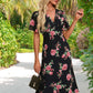 Mareli Floral Print V-Neck Elegant A-line Chiffon Midi Dresses DEP0022424