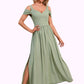 Annika Ruffle Sweetheart Elegant A-line Polyester Maxi Dresses DEP0022426