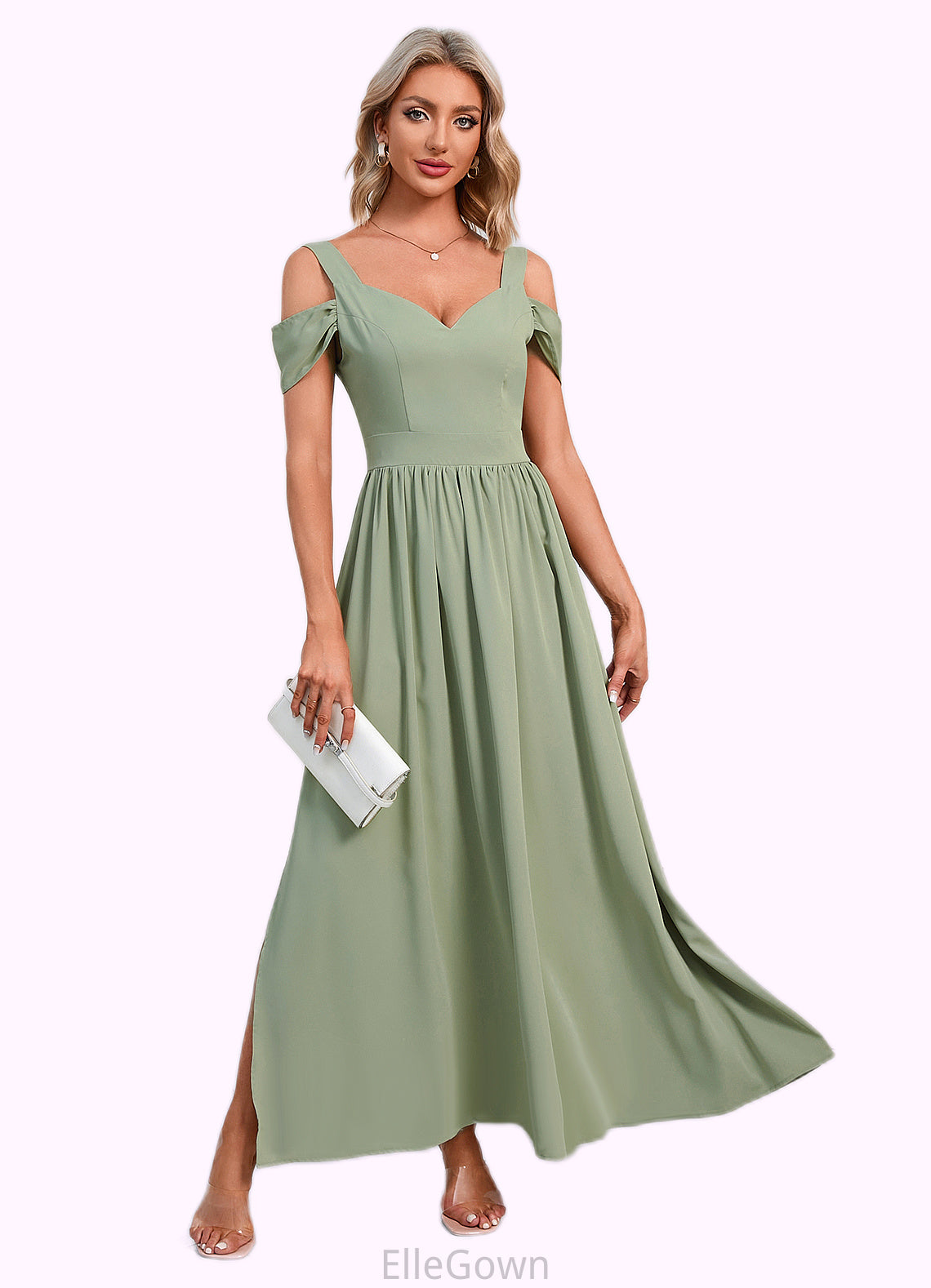 Annika Ruffle Sweetheart Elegant A-line Polyester Maxi Dresses DEP0022426