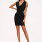 Sofia V-Neck Elegant Bodycon Polyester Mini Dresses DEP0022434